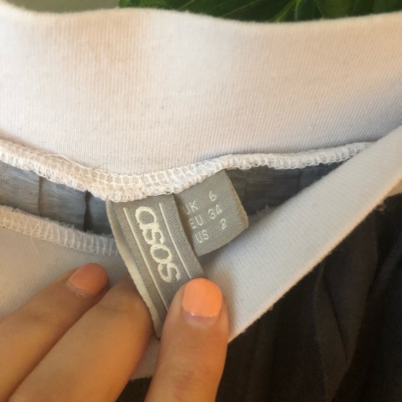 ASOS Spring/Summer Pleated Colorblock Midi Skirt - Picture 2 of 2